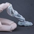 Tamikan Space Gal Alpha, Stanced torso, Arctic skin tone, cyborg limbs