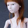 Tamikan Space Gal Alpha, both faceplates, Stanced torso, Arctic skin tone, cyborg limbs