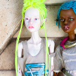 Tamikan Space Gal Kioni with Curious faceplate, Arctic and Rainforest skin tones