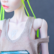 Tamikan Space Gal Kioni with Curious faceplate and Arctic skin tone