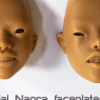 Basic, smiling and sleepy faceplates of Tamikan Space Gal Naora