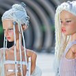 Tamikan Space Sprout Gals: Alpha and Curious Kioni with cyber limbs, Stanced torso, Mediterranean skin tone