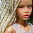 Tamikan Space Gal Kioni with Curious face, Stanced torso, Mediterranean skin tone